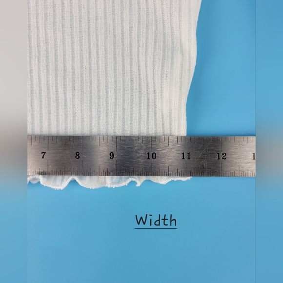 Shein Junior Teens Mock Neck Crop Top Long Sleeve Size Small  White - Picture 7 of 9